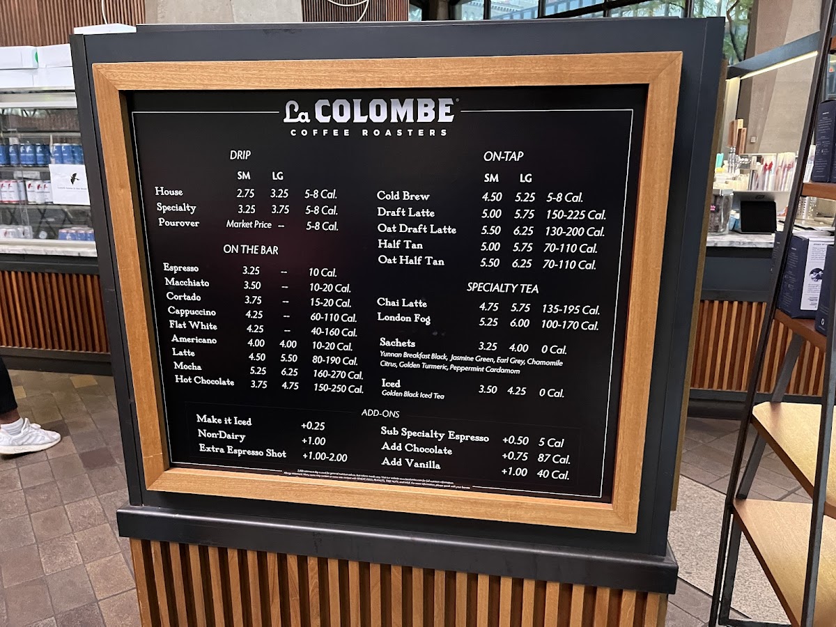 Menu La Colombe Coffee Workshop-1