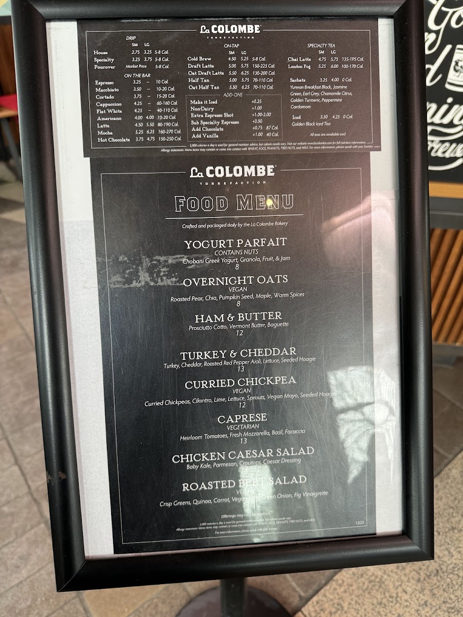 Menu La Colombe Coffee Workshop-9